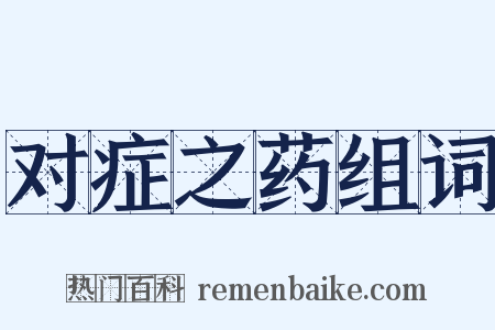 对症之药组词是什么意思的图片